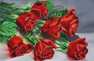 3413 Семь роз, набор для вышивки бисером картины 3413 фото