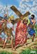 В689 Симон из Киринеи помогает Иисусу нести крест (Крестный путь), набор для вышивки бисером В689 фото 1