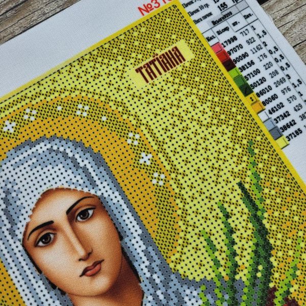 313 Святая Тетяна, набор для вышивки бисером именной иконы АБВ 00018164 фото