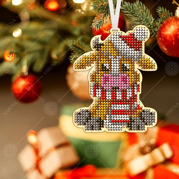КНІ_100 Символи року набір для вишивання бісером по дереву новорічних іграшок ВР 04022 фото