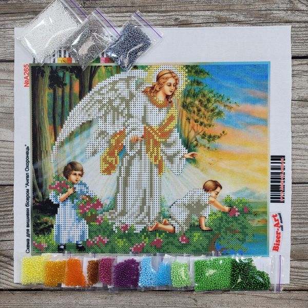 А265 Ангел Хранитель, набор для вышивки бисером иконы А265 фото