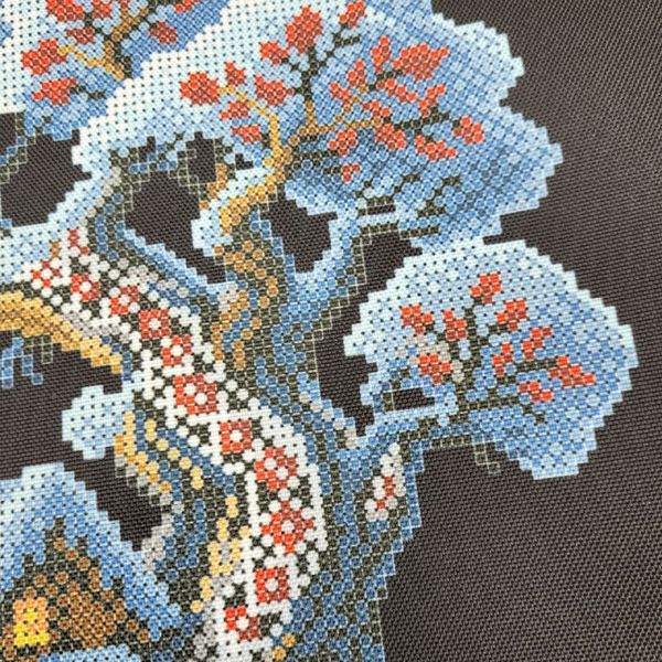 Шоппер_649 Winter - a Book and a House (38*42 cm), bead embroidery kit for a tote bag