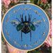 BN-007 Scarab (denim), bead and thread embroidery kit