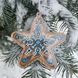 FLK-372 Star, bead embroidery kit on wood of a New Year decoration