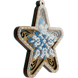 FLK-372 Star, bead embroidery kit on wood of a New Year decoration
