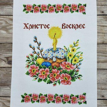 9078 Easter towel (53*37 cm), bead embroidery kit