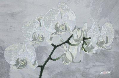 ТК105 Мінімалістична біла орхідея, набір для вишивки бісером картини ТК105 фото