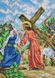В690 Вероника вытирает лицо Иисуса (Крестный путь), набор для вышивки бисером В690 фото 1