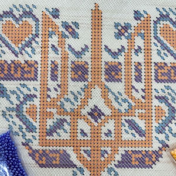 Ф-40 With Ukraine in My Heart (15*21 cm), bead embroidery kit on water-soluble interfacing