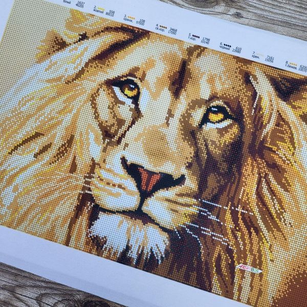 3128 Величний лев, набір для вишивання бісером картини 3128 фото