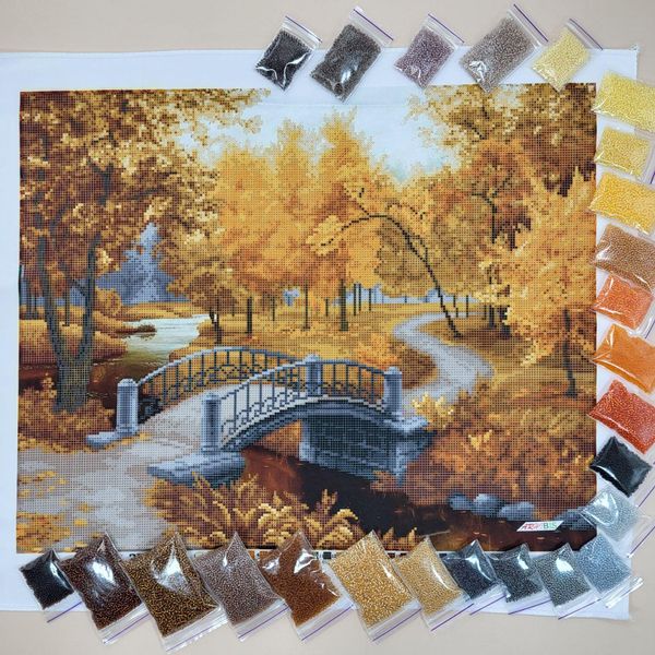 ЗПП-011 Осенний парк, набор для вышивки бисером картины ЗПП-011 фото