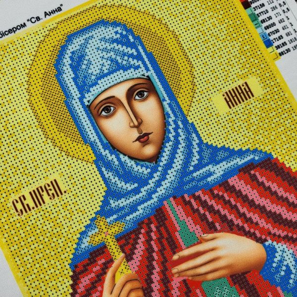 315 Святая Анна, набор для вышивки бисером именной иконы АБВ 00018243 фото