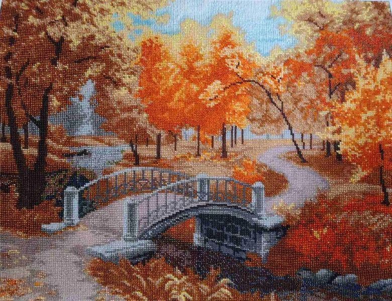 ЗПП-011 Autumn Park (40*50 cm), bead embroidery kit of the picture
