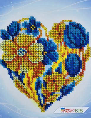 А5Н_315 Сердце Украины, набор для вышивки бисером картины АБВ 00127150 фото