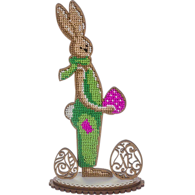 FLK-342 Кролик набор для вышивания бисером по дереву интерьерной фигурки FLK-342 фото