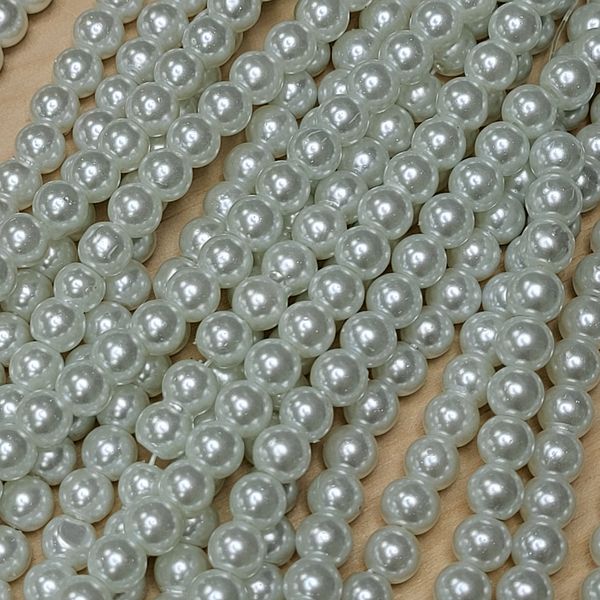 D-6мм Намистини скляні під перлини на нитці A0121-40A1-245-06-DA1001 фото