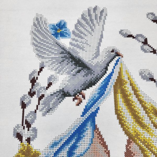 170 Пасхальный рушник с украинской символикой (53*37 см), заготовка для вышивки бисером схема-ба-170 фото