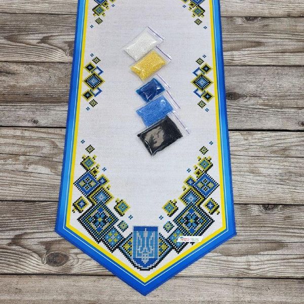 РАНЕР_120 Раннер с украинской символикой (маленький) набор для вышивки бисером РАНЕР_120 фото