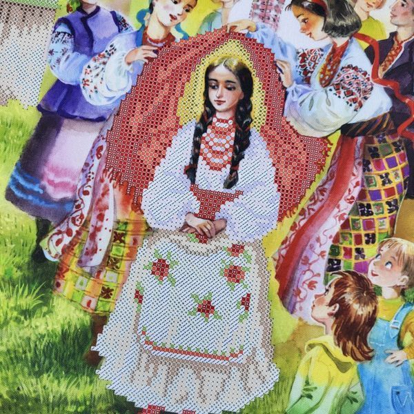 ТЛ043 Українське весілля (30*40 см), набір для вишивки бісером картини ТЛ043 фото