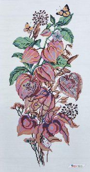 ТК-087 Autumn Physalis (24*45 cm), bead embroidery pattern of the picture