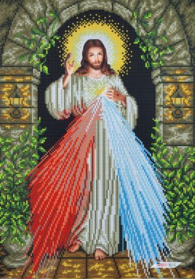 А611 Образ Божье Милосердие, набор для вышивки бисером иконы А611 фото