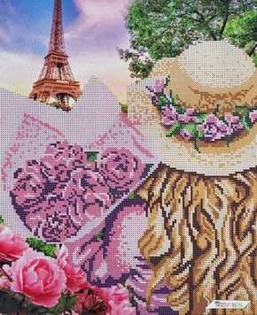 3546 Paris Love (28,1*38,3 cm), bead embroidery kit of the picture