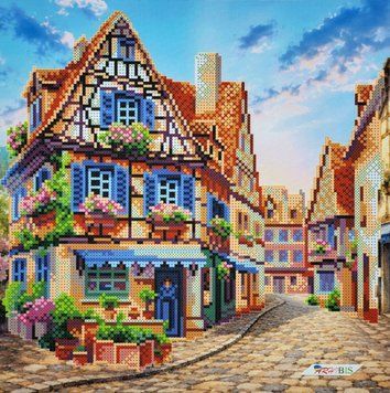 КВ_3028 Street (29.5 x 29.5 cm), bead embroidery kit