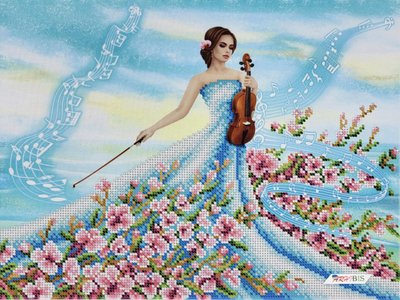БС 3345 Мелодия скрипки, набор для вышивки бисером картины БС 3345 фото