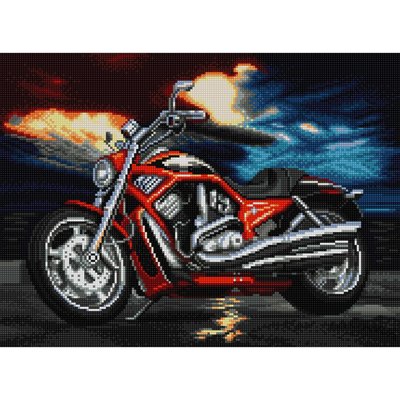 НИК-1442 Харлі-Девідсон, набір для вишивання бісером картини з мотоциклом НИК-1442 фото
