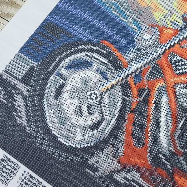 НИК-1442 Harley-Davidson (29*39 cm), bead embroidery kit of a picture with a motorcycle
