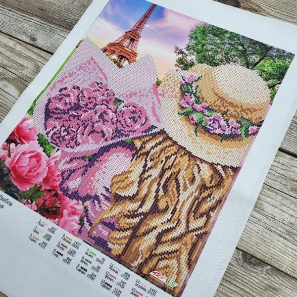 3546 Paris Love (28,1*38,3 cm), bead embroidery kit of the picture