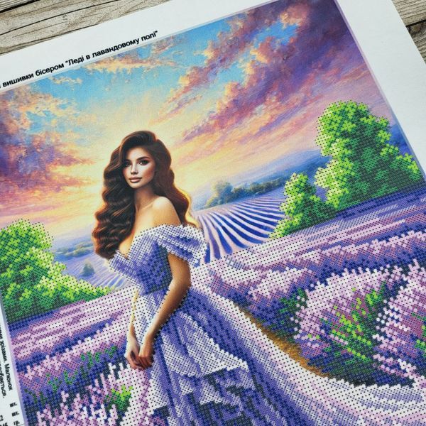 А779 Lady in a Lavender Field (30*42 cm), bead embroidery pattern
