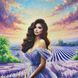А779 Lady in a Lavender Field (30*42 cm), bead embroidery pattern