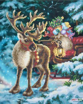 ЗПНМ-012 Christmas Deer (23*29 cm), bead embroidery kit of the picture