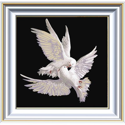 НИК-8461 Пара голубів, набір для вишивання бісером картини НИК-8461 фото