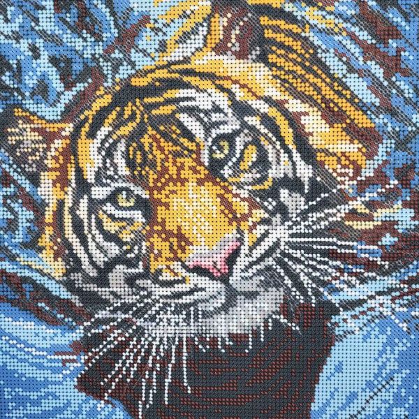 3174 Охота на рыбку, набор для вышивки бисером картины с тигром 3174 фото