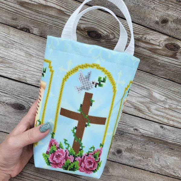СДБ_012 Bag for a Jar of Holy Water (9,5*9,5*19 cm), bead embroidery blank