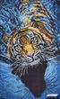 3174 Fishing (40,5*24,6 cm), bead embroidery kit of a picture with a tiger