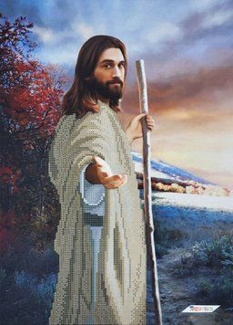 ТО150 Jesus Leads Us On (29*40 cm), bead embroidery pattern of the icon