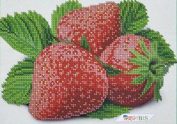 А5-Д-056 Little Strawberries (14,8*21 cm), bead embroidery kit for the picture