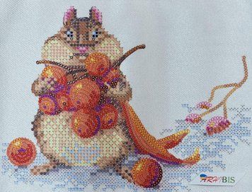 TD-031 Hamster's Stash (13*17 cm), bead embroidery pattern of the picture
