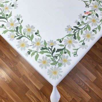 ТР034 Tablecloth Spring Daisies (75*75 cm), bead embroidery kit