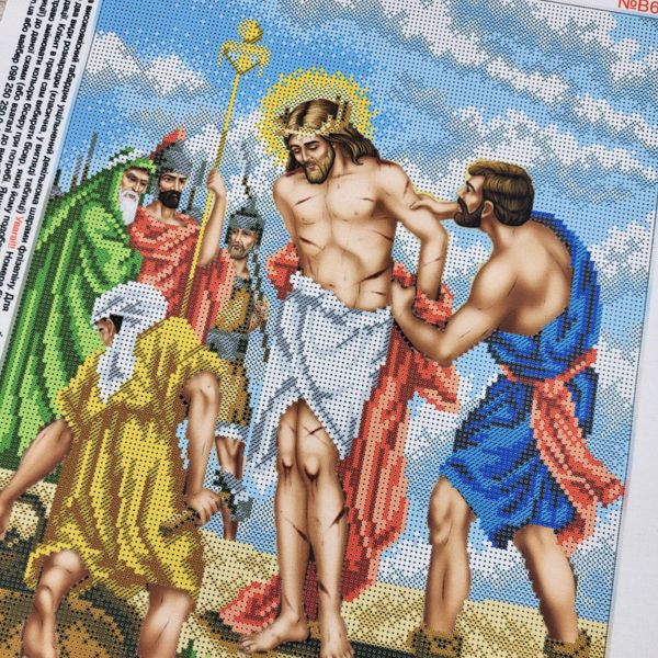 В694 З Ісуса знімають одяг (Хресна дорога), набір для вишивки бісером В694 фото