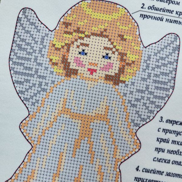 В-001 Ангелочек в золотом набор для вышивки бисером подвески В-001 фото