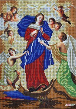А3-И-482 She Who Unties Knots (30*42 cm), bead embroidery kit of the icon