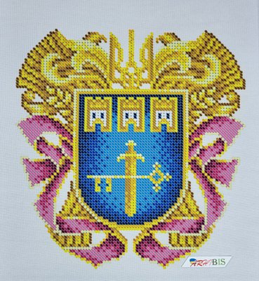 БС 4260 Герб Тернопільської області, набір для вишивання бісером картини БС 4260 фото