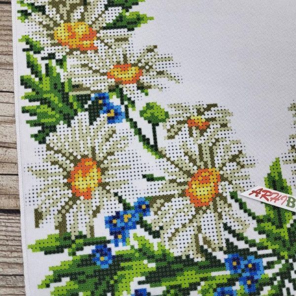 8040 Bead embroidery blank for a large towel 220*30 cm with wild flowers