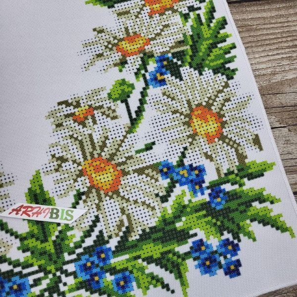 8040 Bead embroidery blank for a large towel 220*30 cm with wild flowers