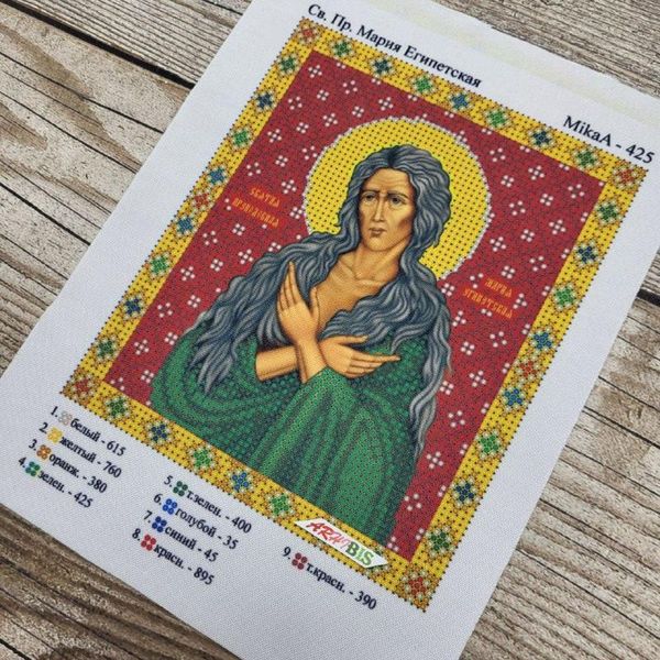 425-94487 Свята Преподобна Марія Єгипетська, набір для вишивання бісером ікони 425-94487 фото