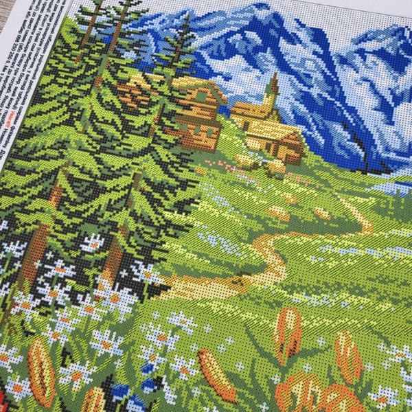 3096 Село в горах, набор для вышивки бисером картины АБВ 00016679 фото